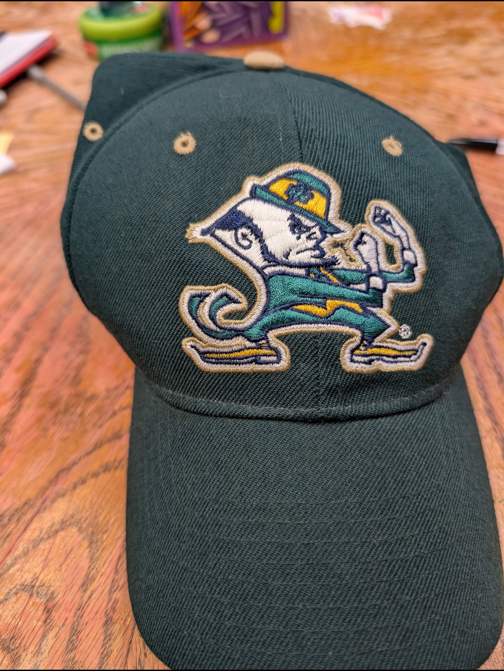 Vtg 90s Notre Dame Fighting Irish Zephyr The Z Hat Fitted 7 5/8 Rare
